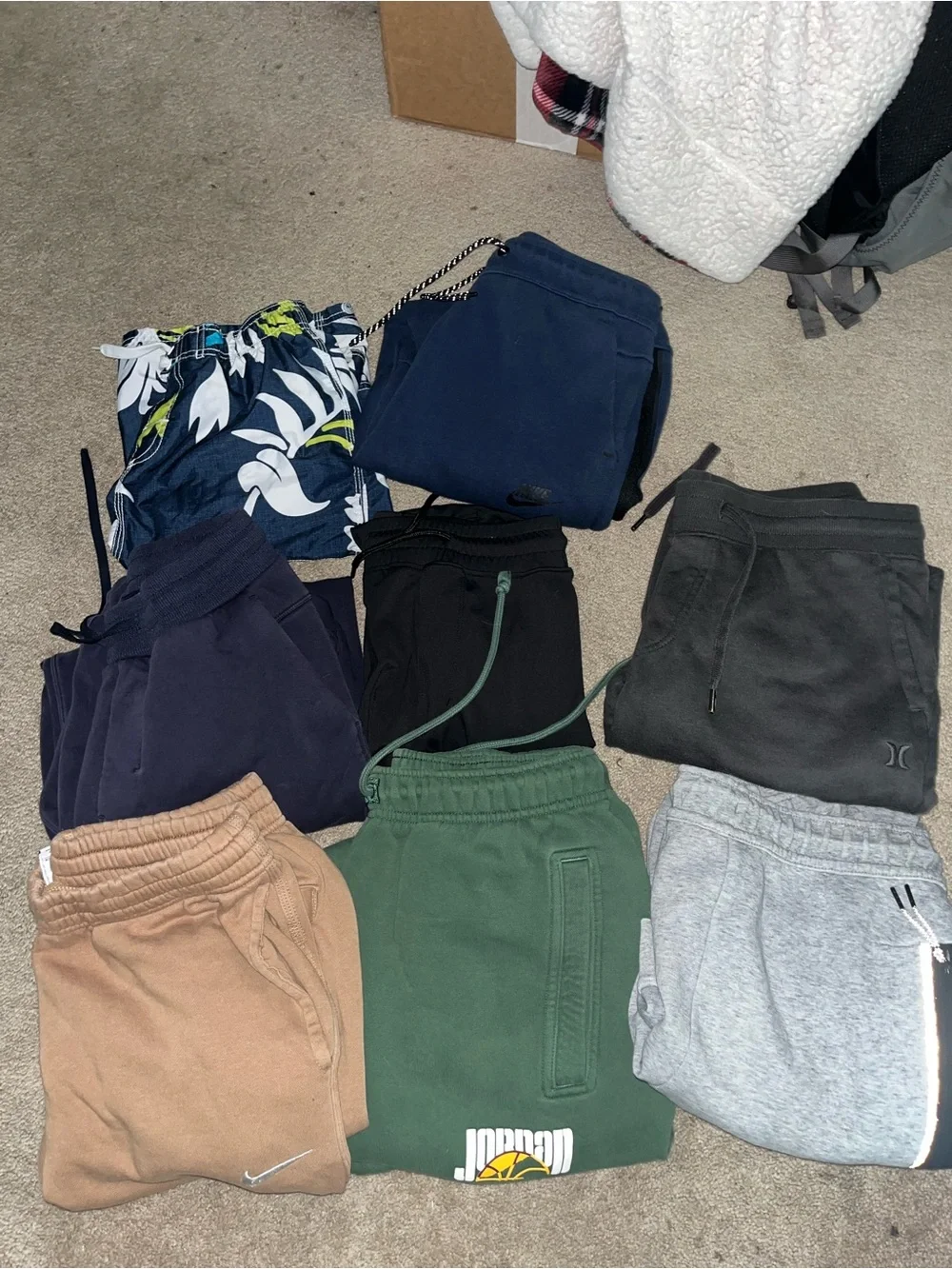 Kids Green Fleece Jogger Pants